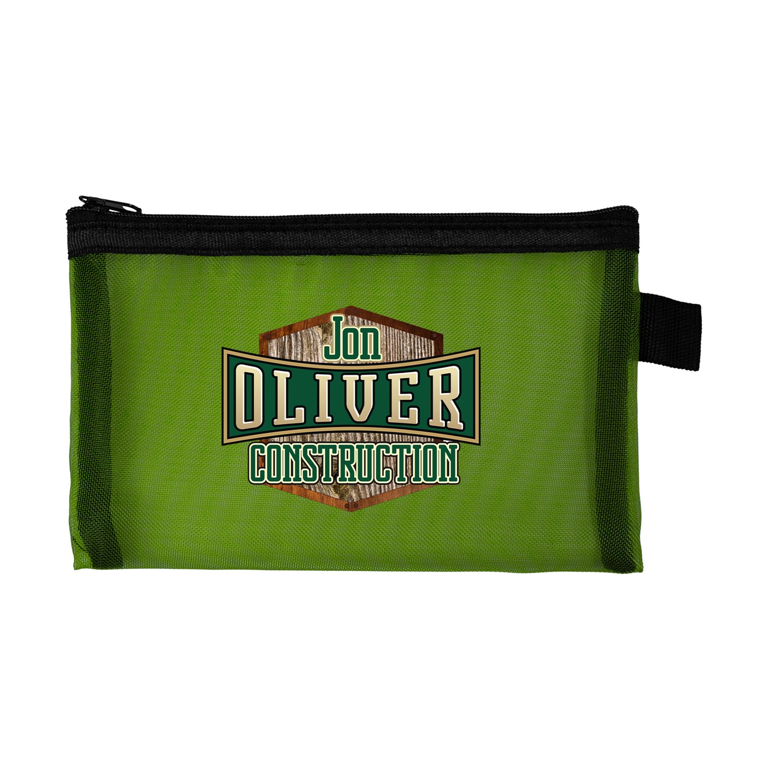 Large Recycled Mesh Zip Pouch 1