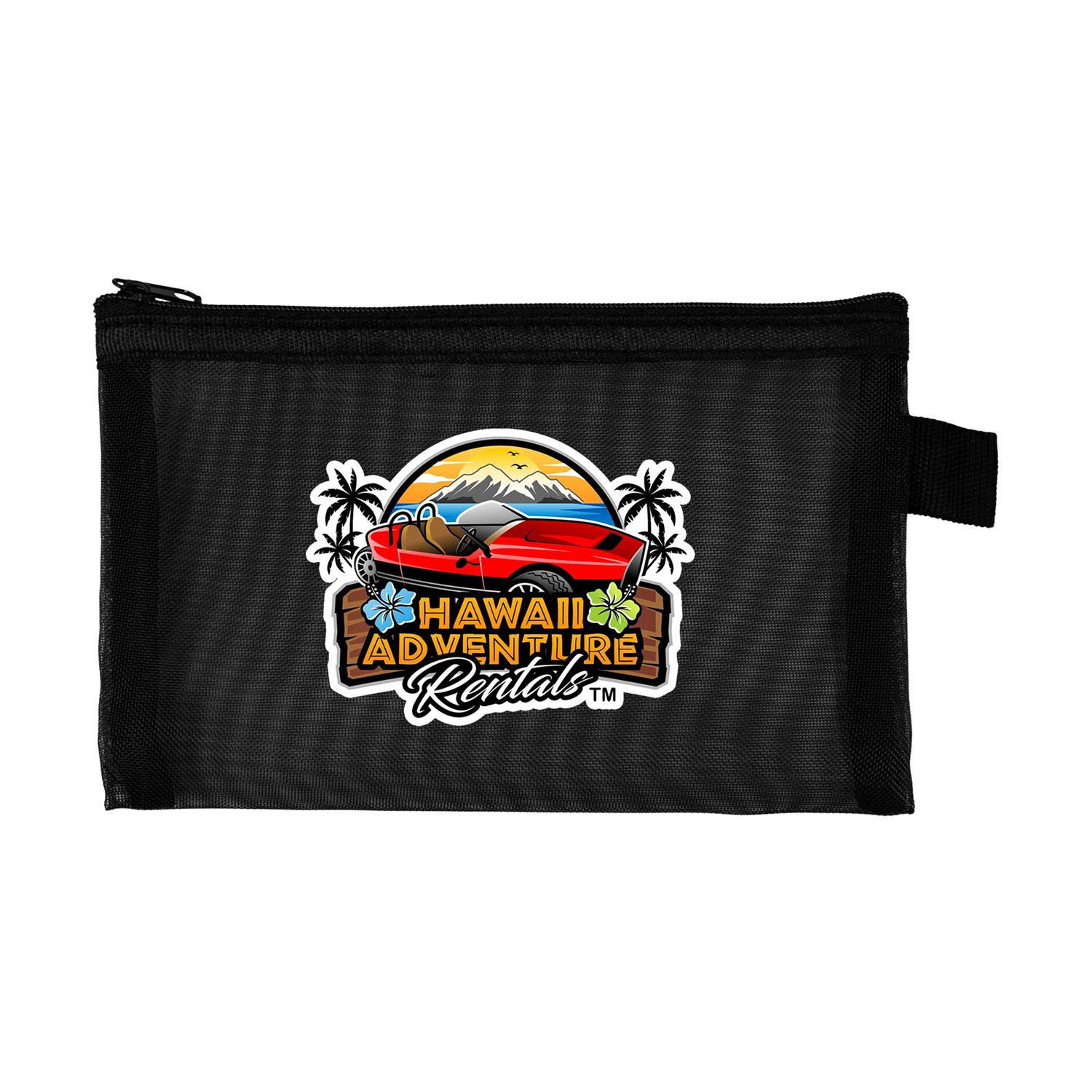 Large Recycled Mesh Zip Pouch 1