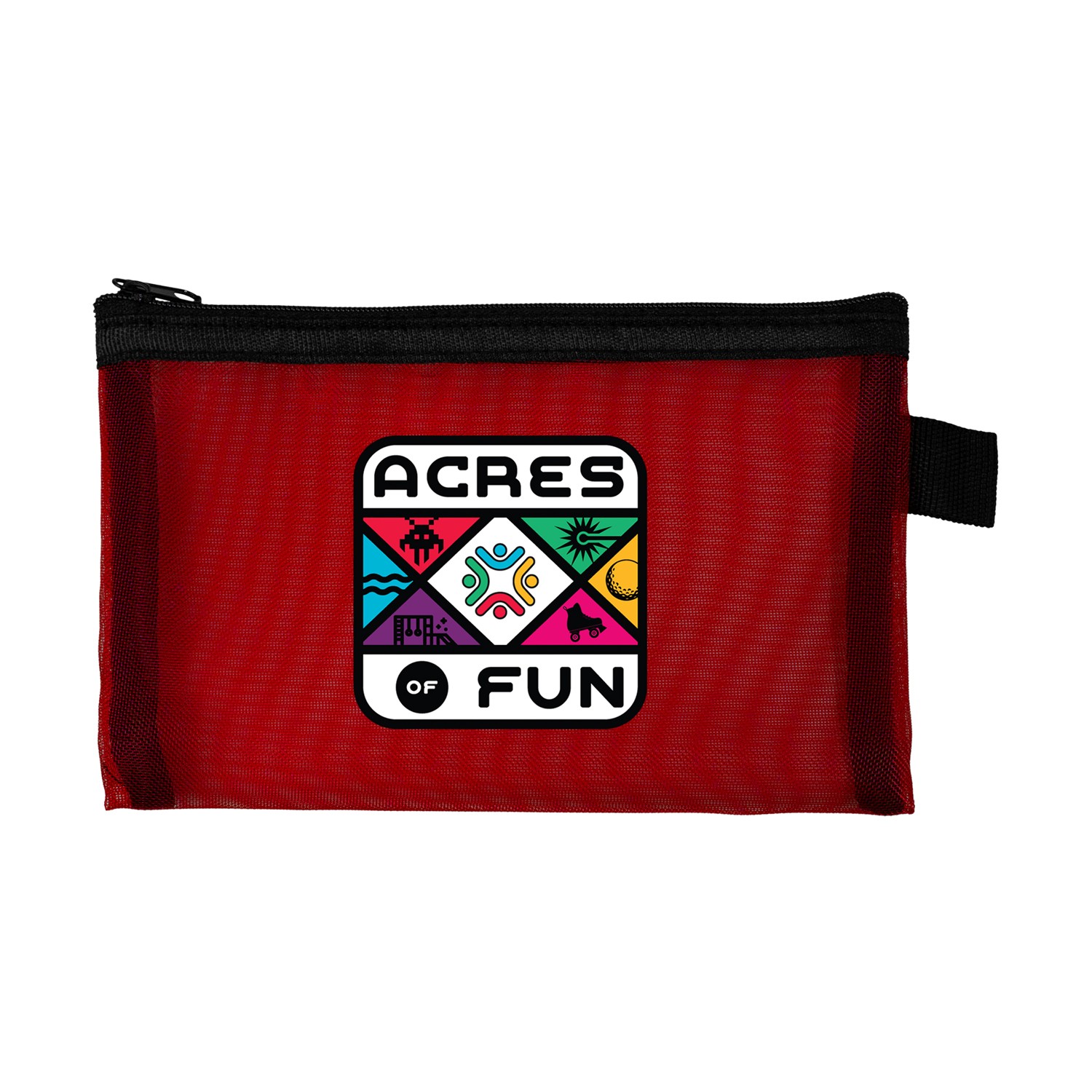 Large Recycled Mesh Zip Pouch 1