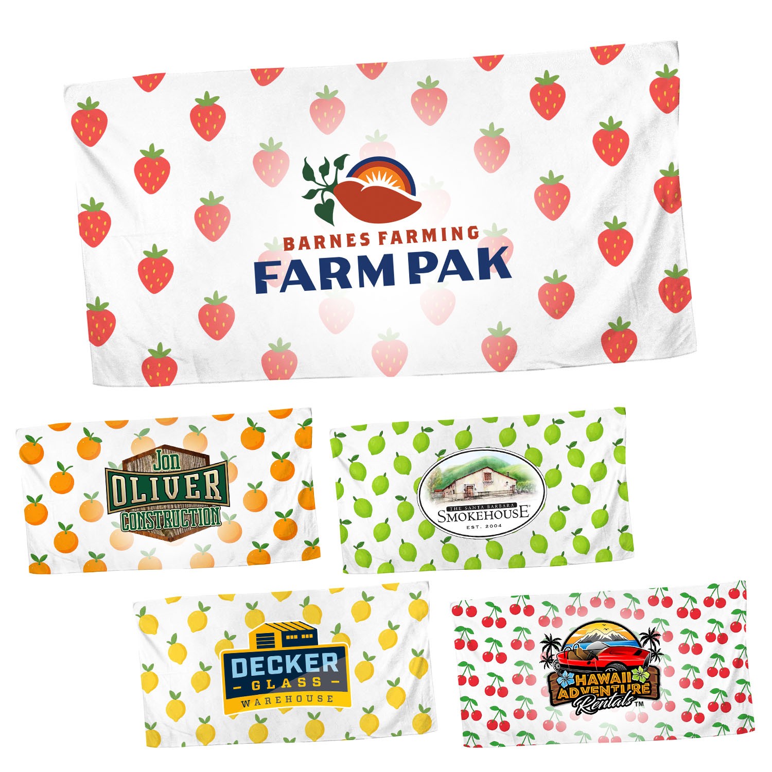 30 x 60 Full Color Fruity Towel 1