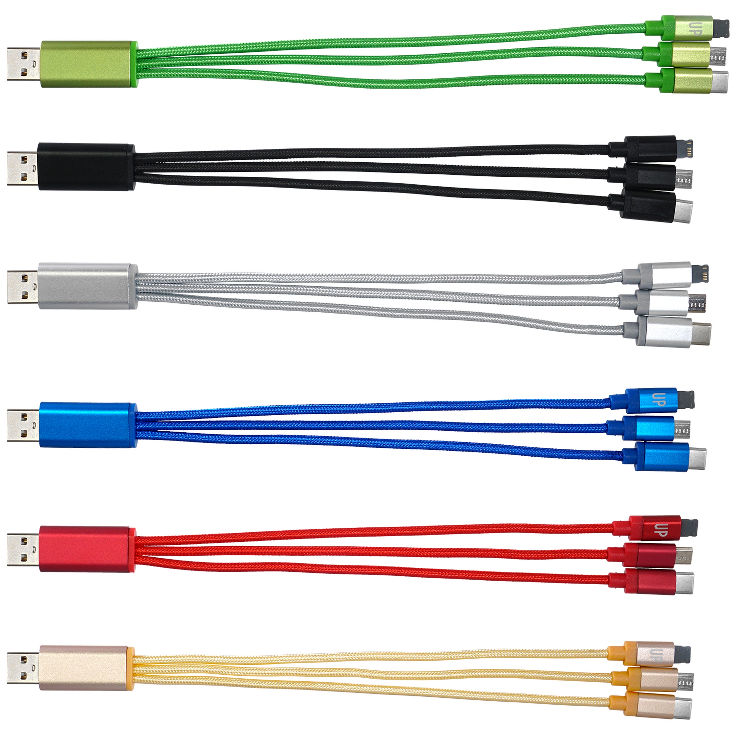 Metallic 3-In-1 Charging Cable 1