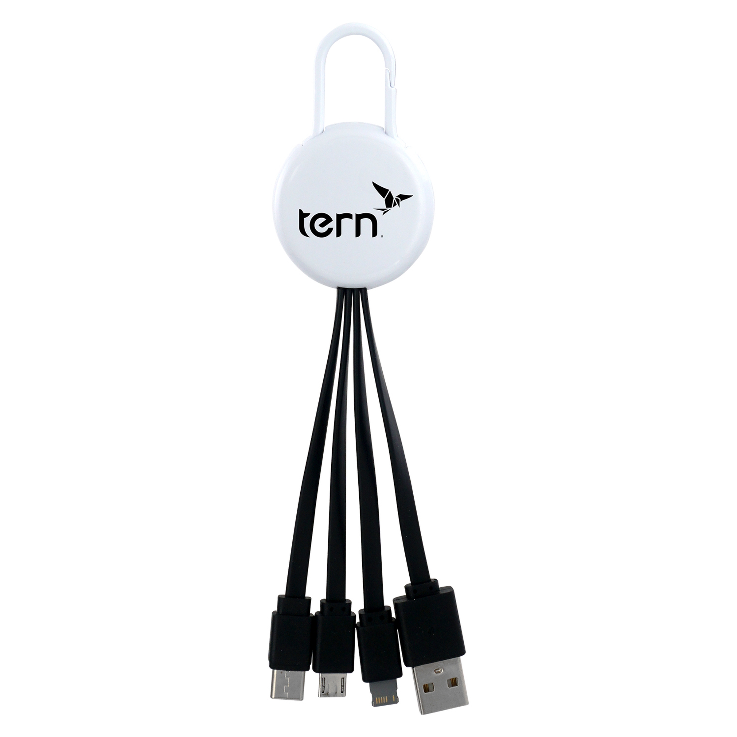 White Colorful Clip 3" 1 Charging Cable 1