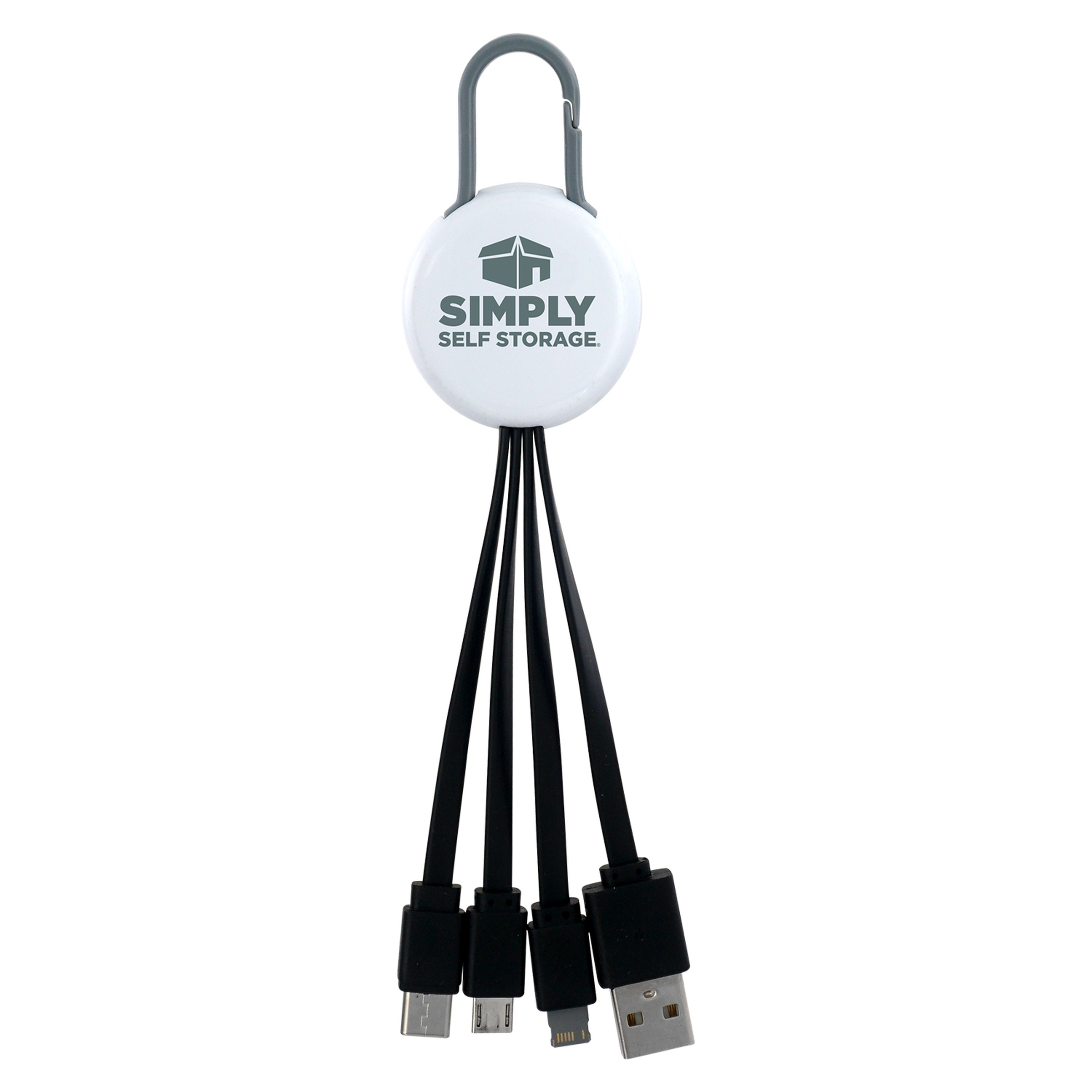 White Colorful Clip 3" 1 Charging Cable 1