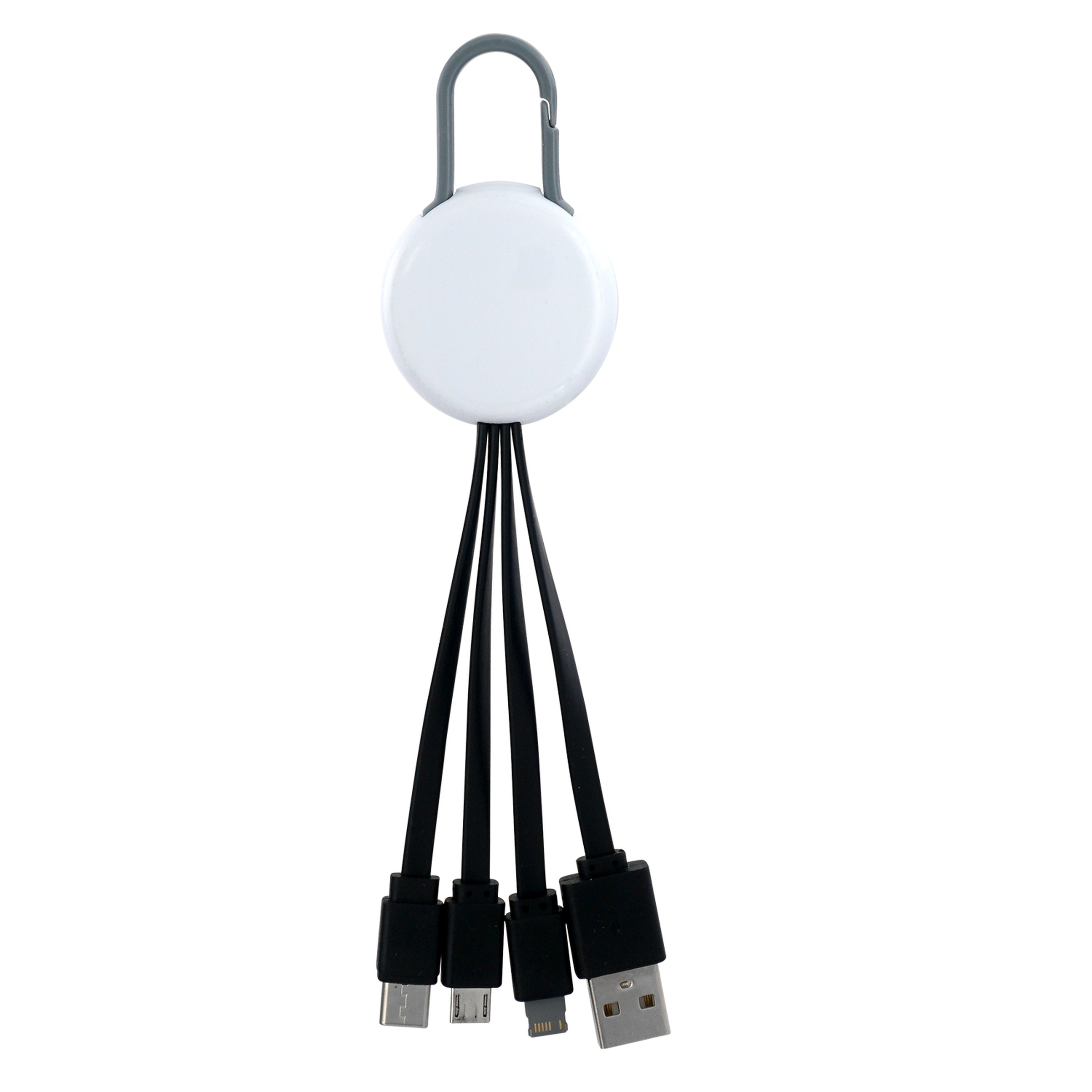 White Colorful Clip 3" 1 Charging Cable 1