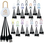 White Colorful Clip 3 in 1 Charging Cable 1 White Colorful Clip 3 in 1 Charging Cable 1