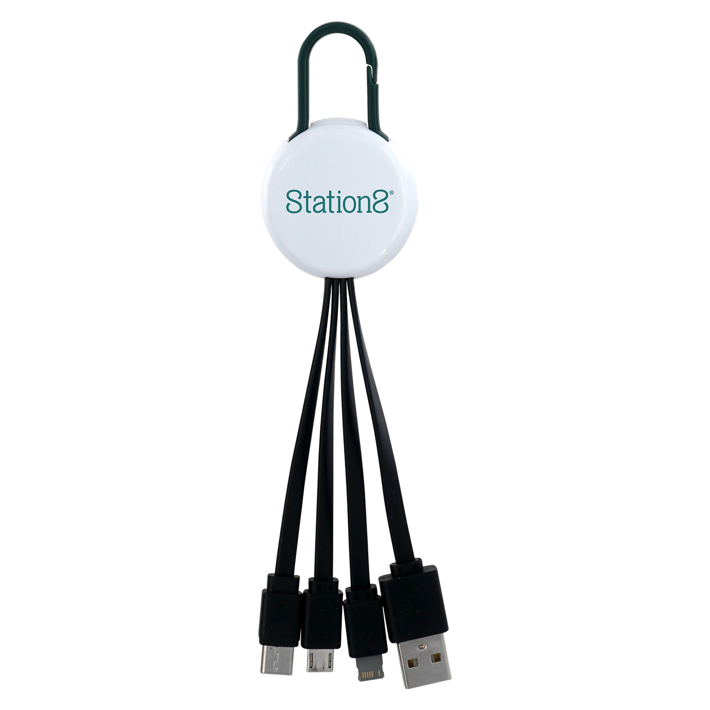 White Colorful Clip 3" 1 Charging Cable 1