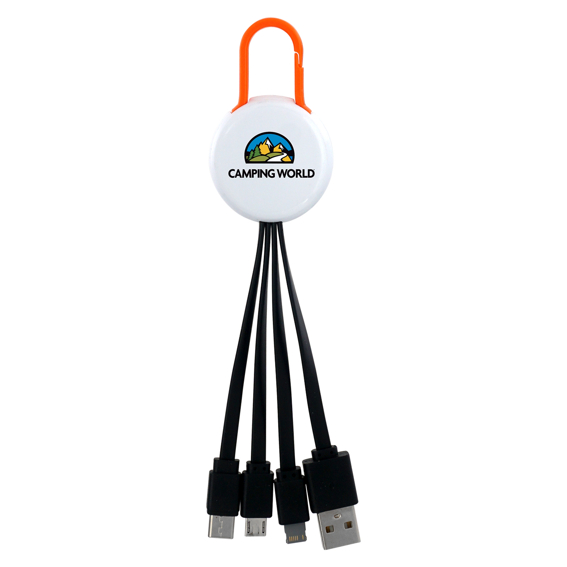 White Colorful Clip 3" 1 Charging Cable 1