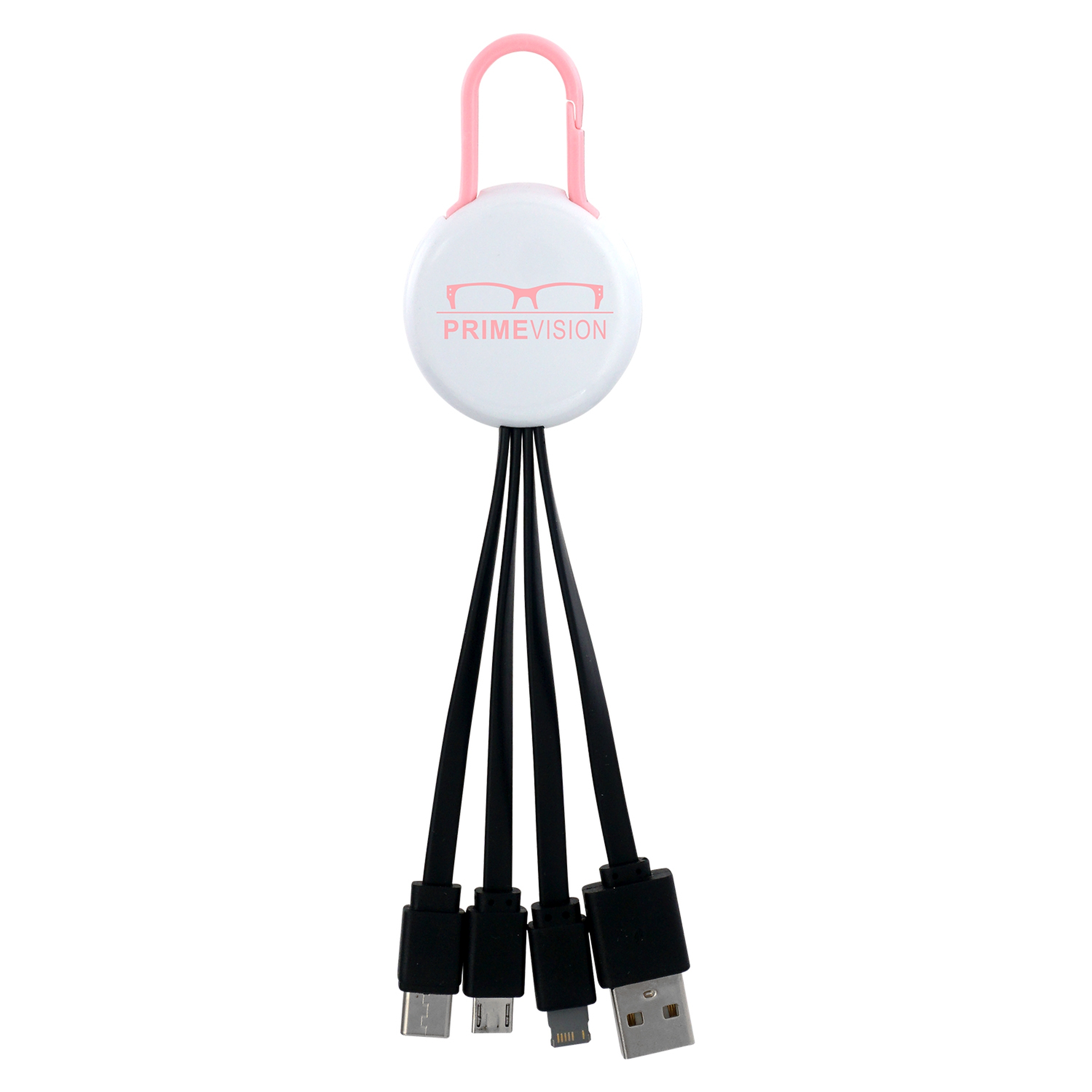 White Colorful Clip 3" 1 Charging Cable 1