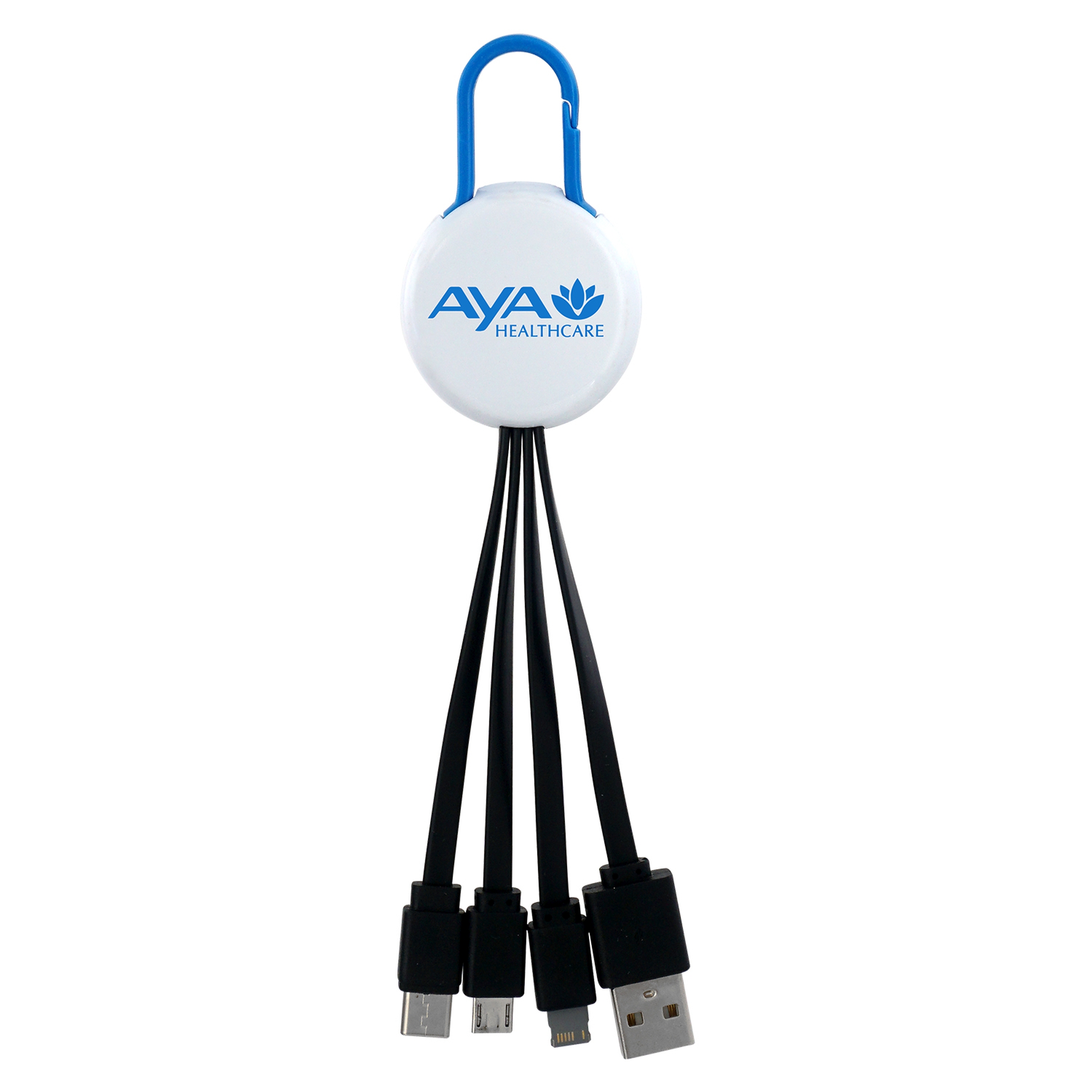 White Colorful Clip 3" 1 Charging Cable 1