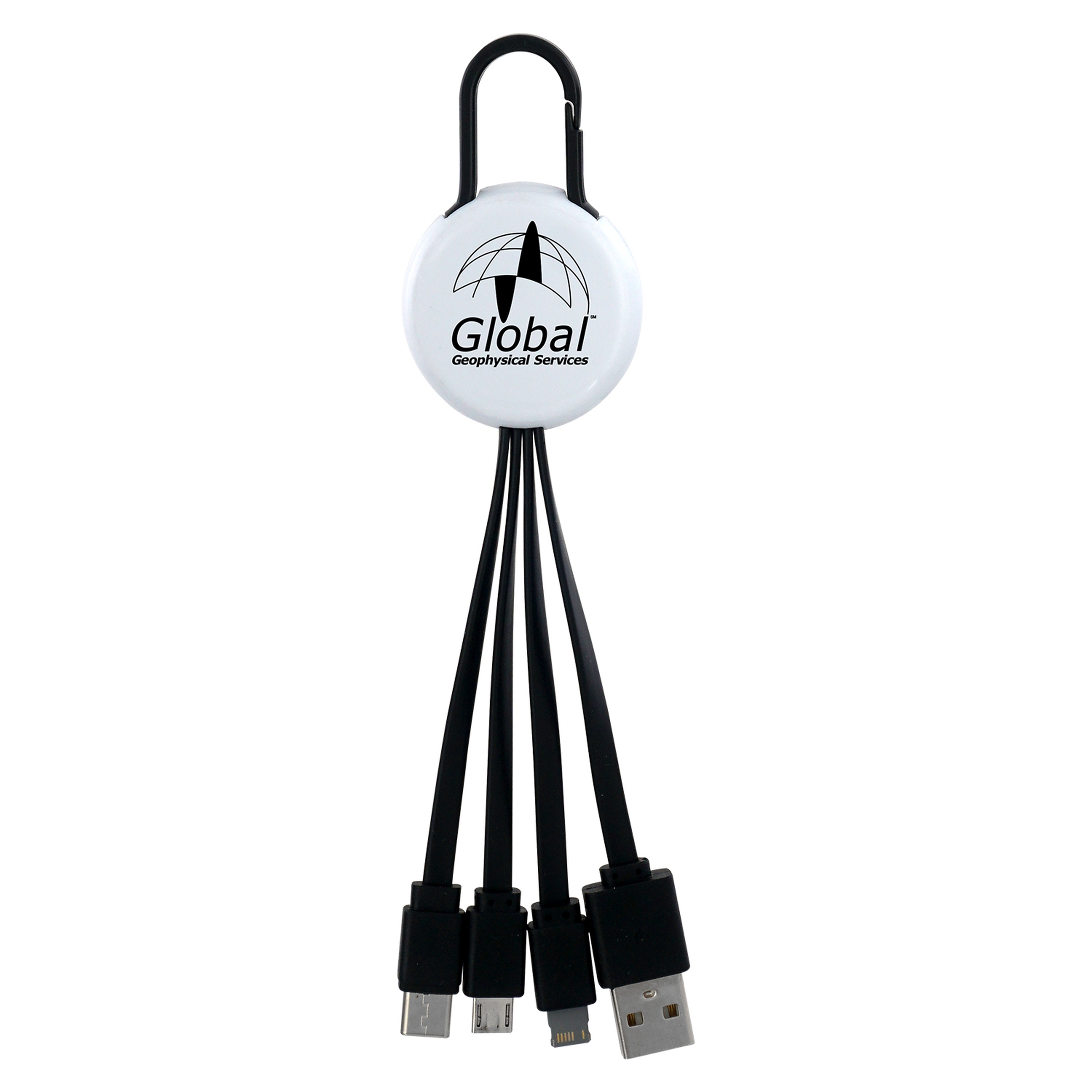 White Colorful Clip 3" 1 Charging Cable 1