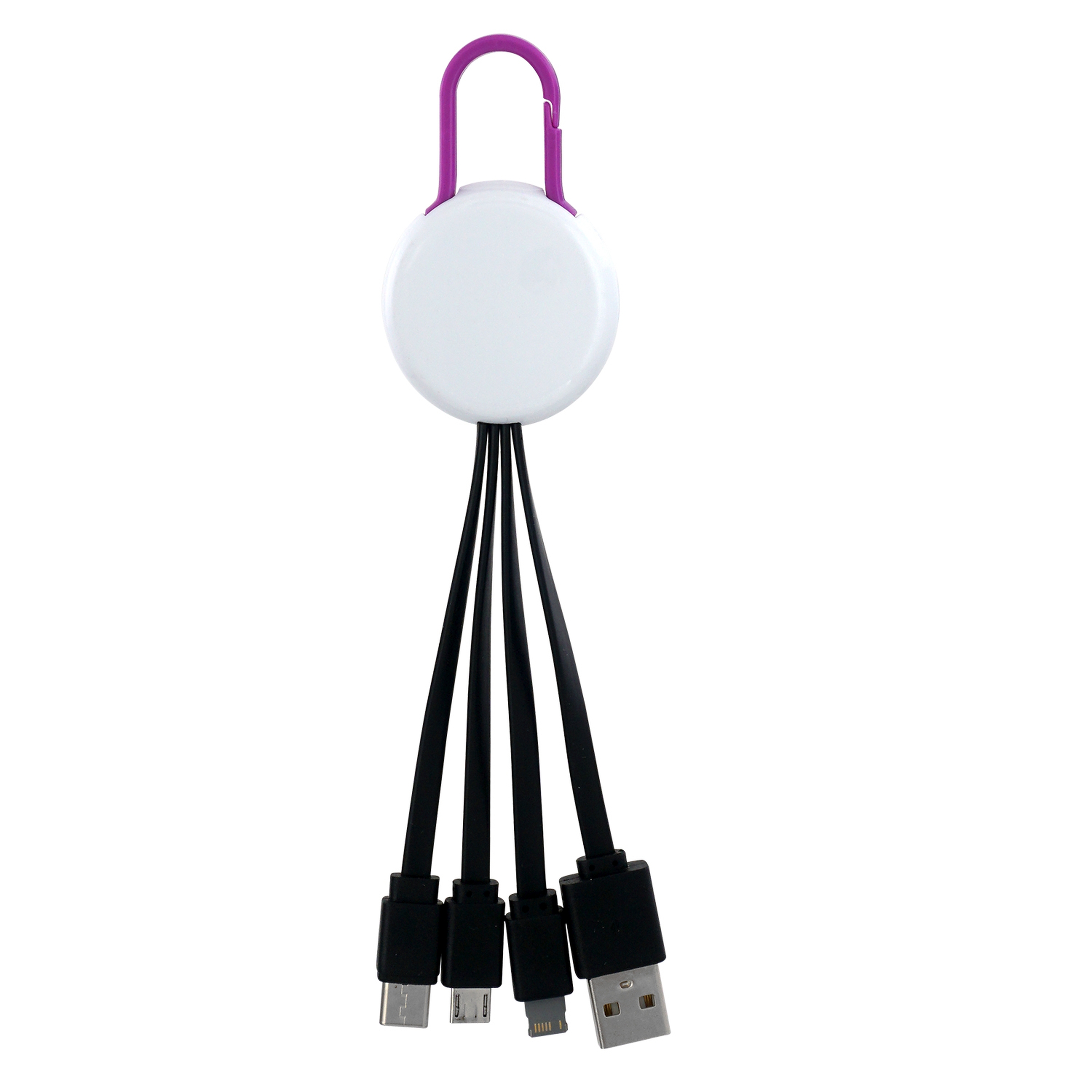 White Colorful Clip 3" 1 Charging Cable 1