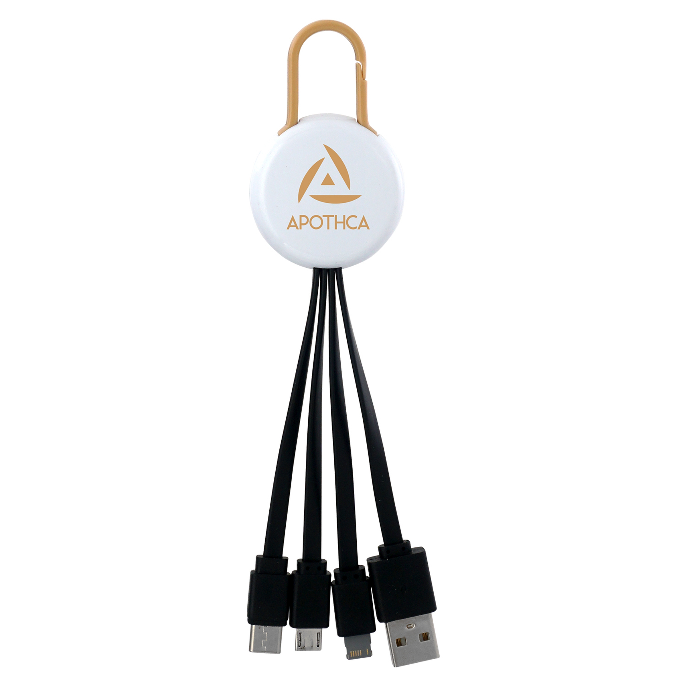 White Colorful Clip 3" 1 Charging Cable 1