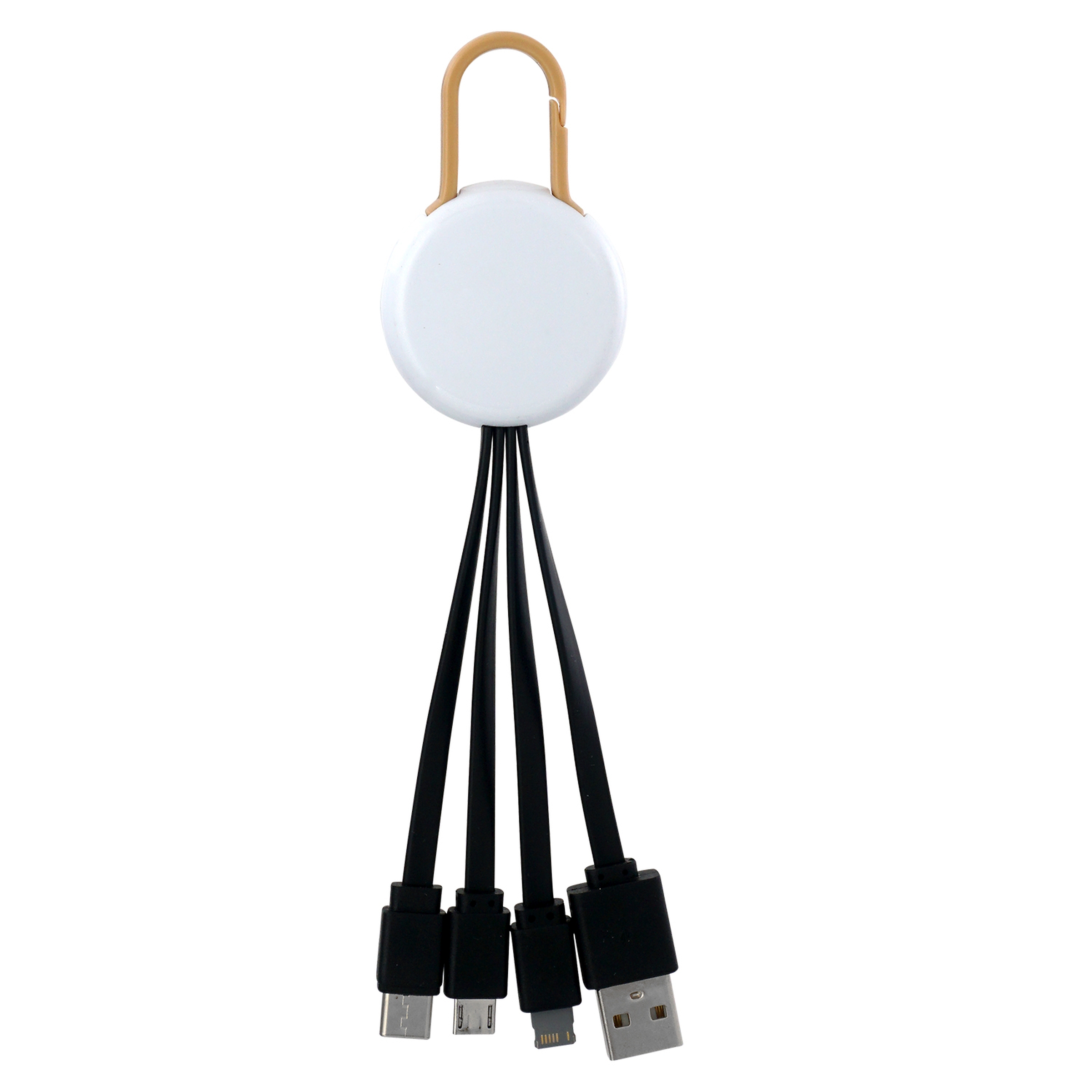 White Colorful Clip 3" 1 Charging Cable 1