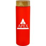 Bamboo Pattern 22 oz. Frosted Bottle - Red Bamboo Pattern 22 oz. Frosted Bottle - Red