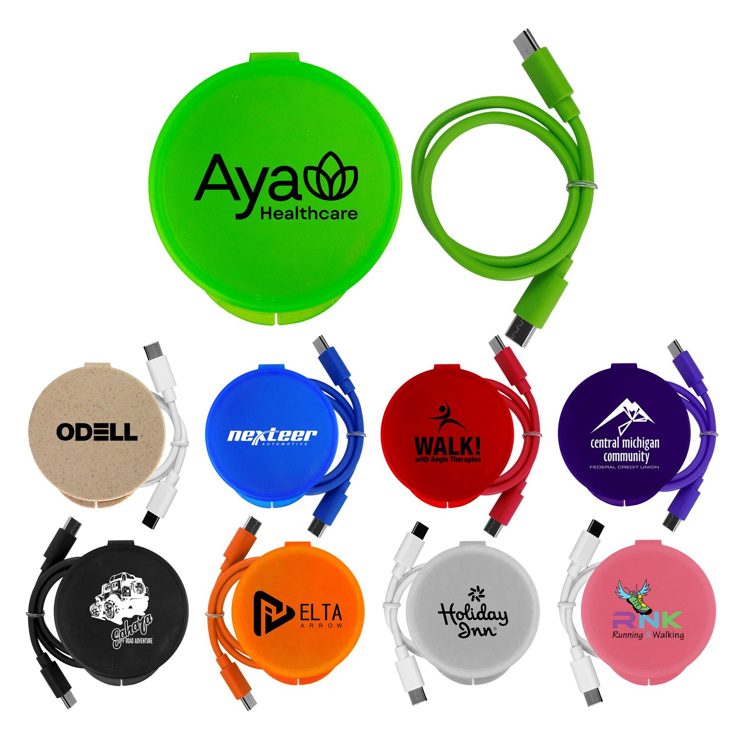 Colorful Round C to C Cable Set 1