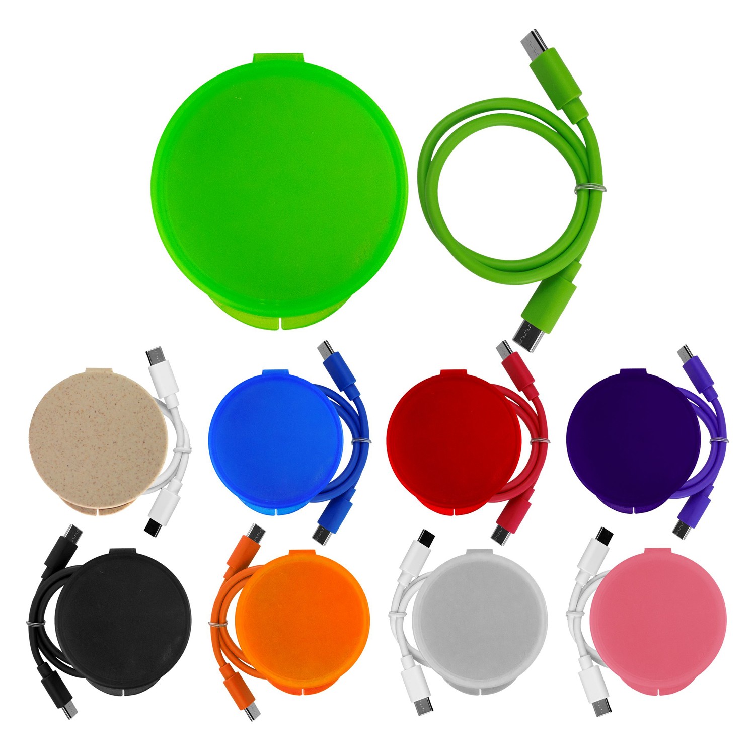 Colorful Round C to C Cable Set 1