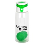 Trendy 25 oz. Recycled Bottle with Floating Infuser - green Trendy 25 oz. Recycled Bottle with Floating Infuser - green