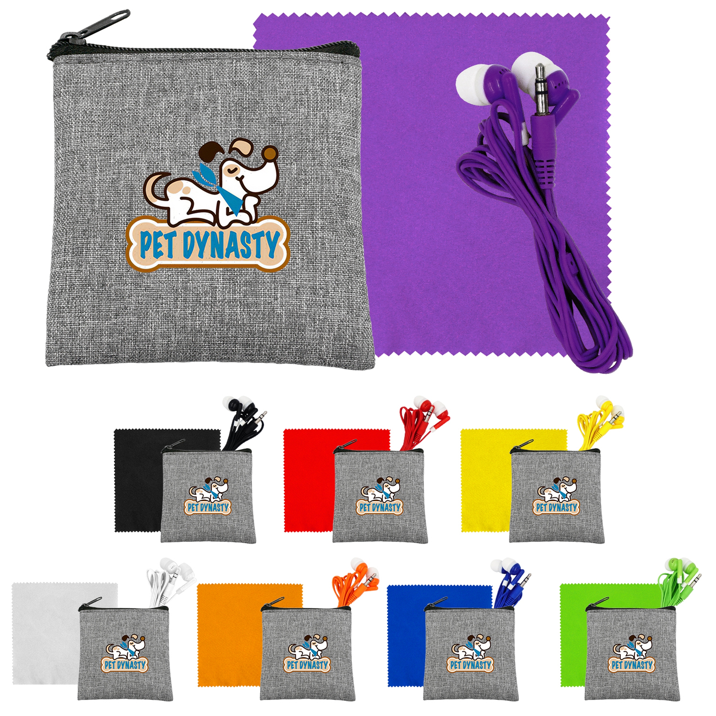 Recycled Ear Bud & Cloth Set 1