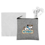 Recycled Ear Bud & Cloth Set - White Recycled Ear Bud & Cloth Set - White