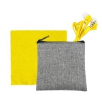 Recycled Ear Bud & Cloth Set - Yellow - Recycled Ear Bud & Cloth Set - Yellow -