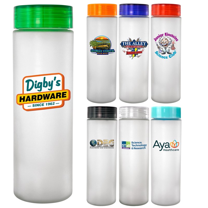 Clear View 22 oz. Full Color Frosted Glass Bottle 1 Clear View 22 oz. Full Color Frosted Glass Bottle 1