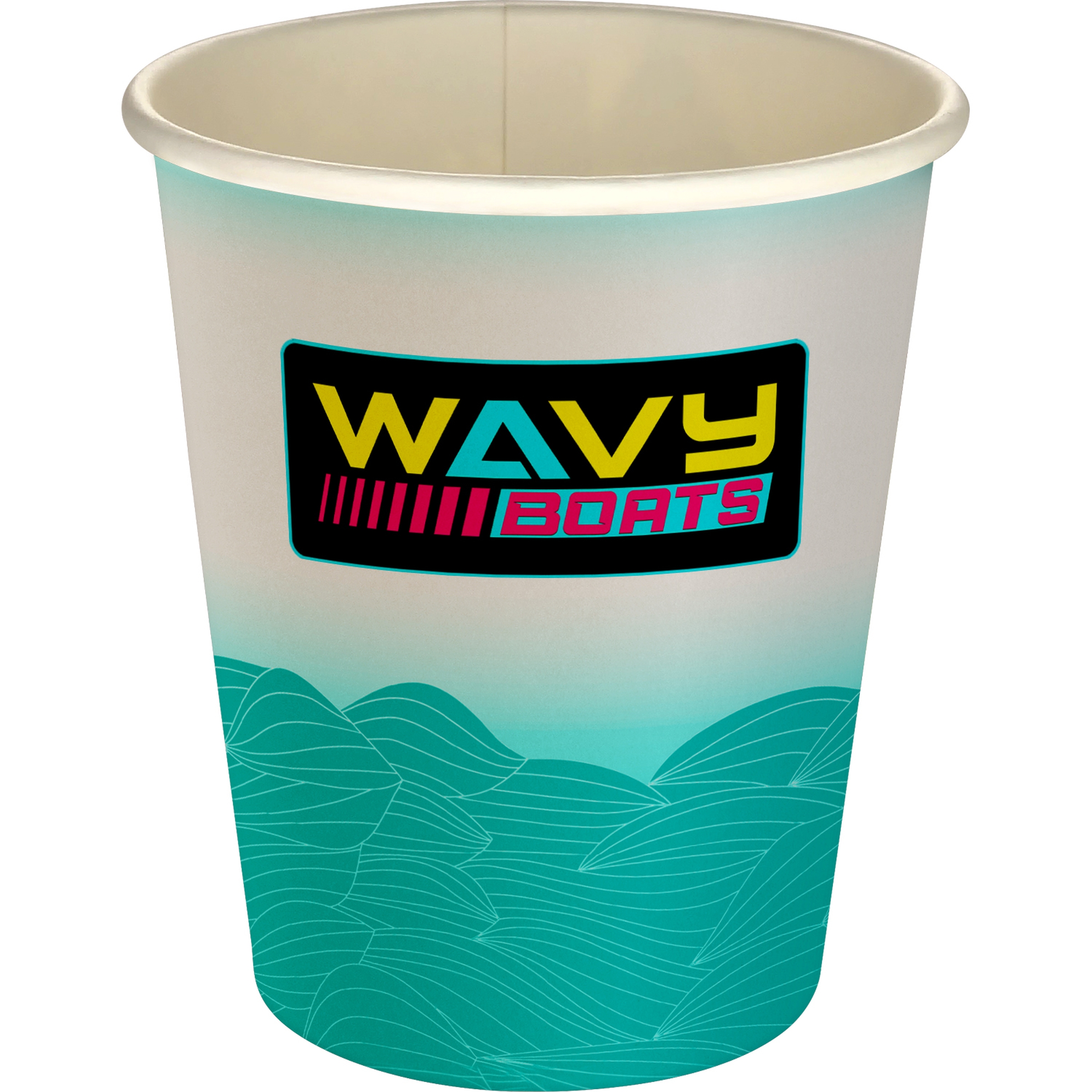 5 oz Full Color Turbulent Waves Paper Cup 1