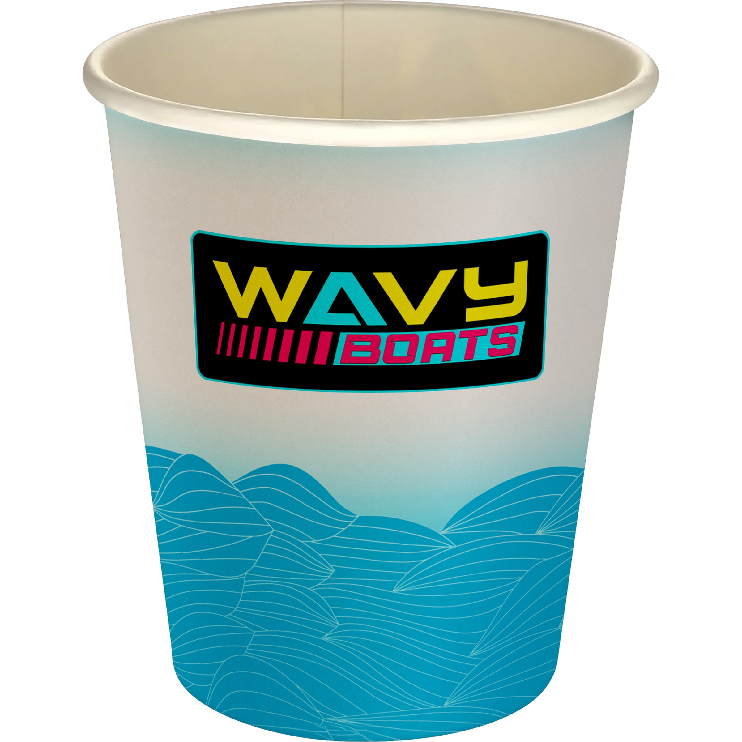 5 oz Full Color Turbulent Waves Paper Cup 1