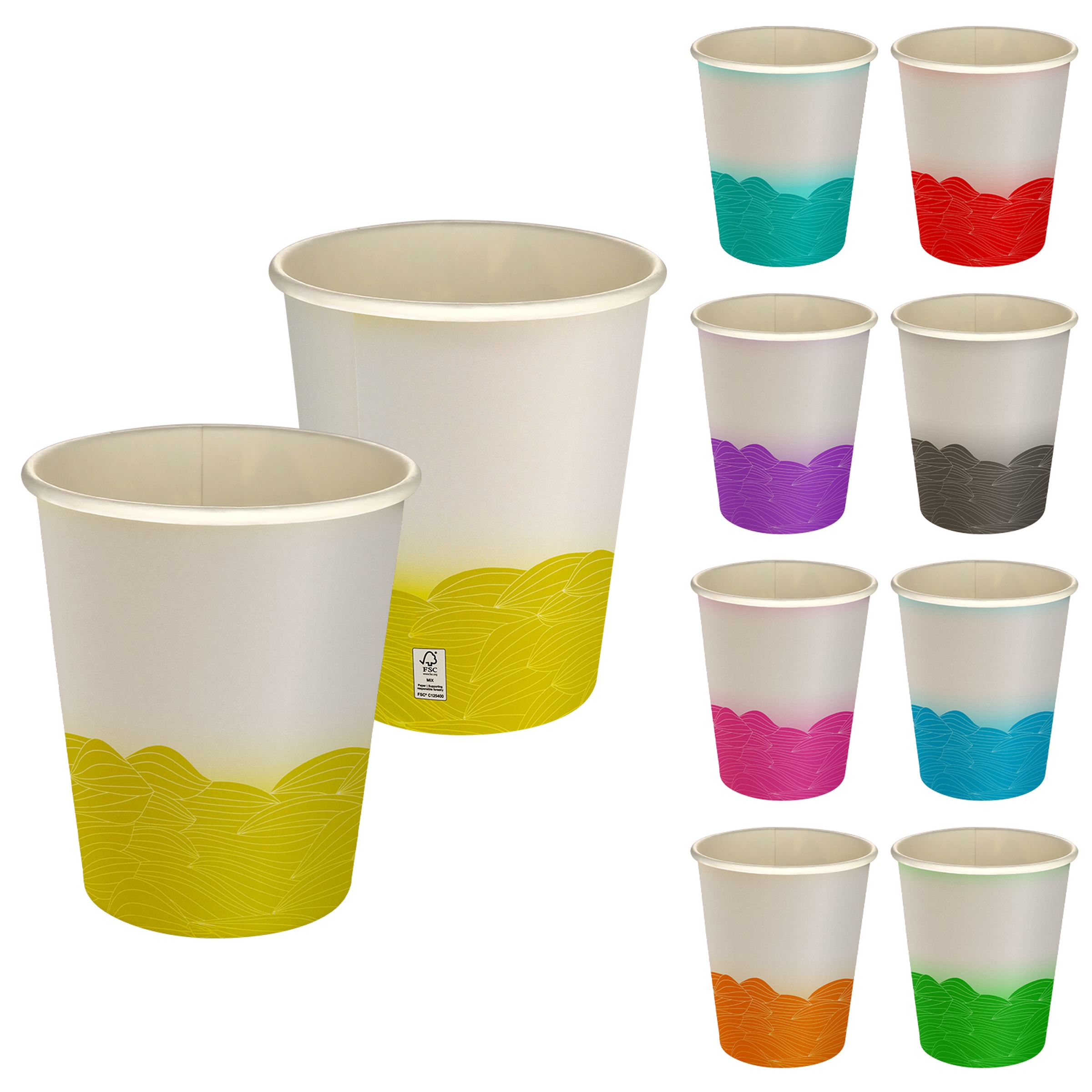 5 oz Full Color Turbulent Waves Paper Cup 1