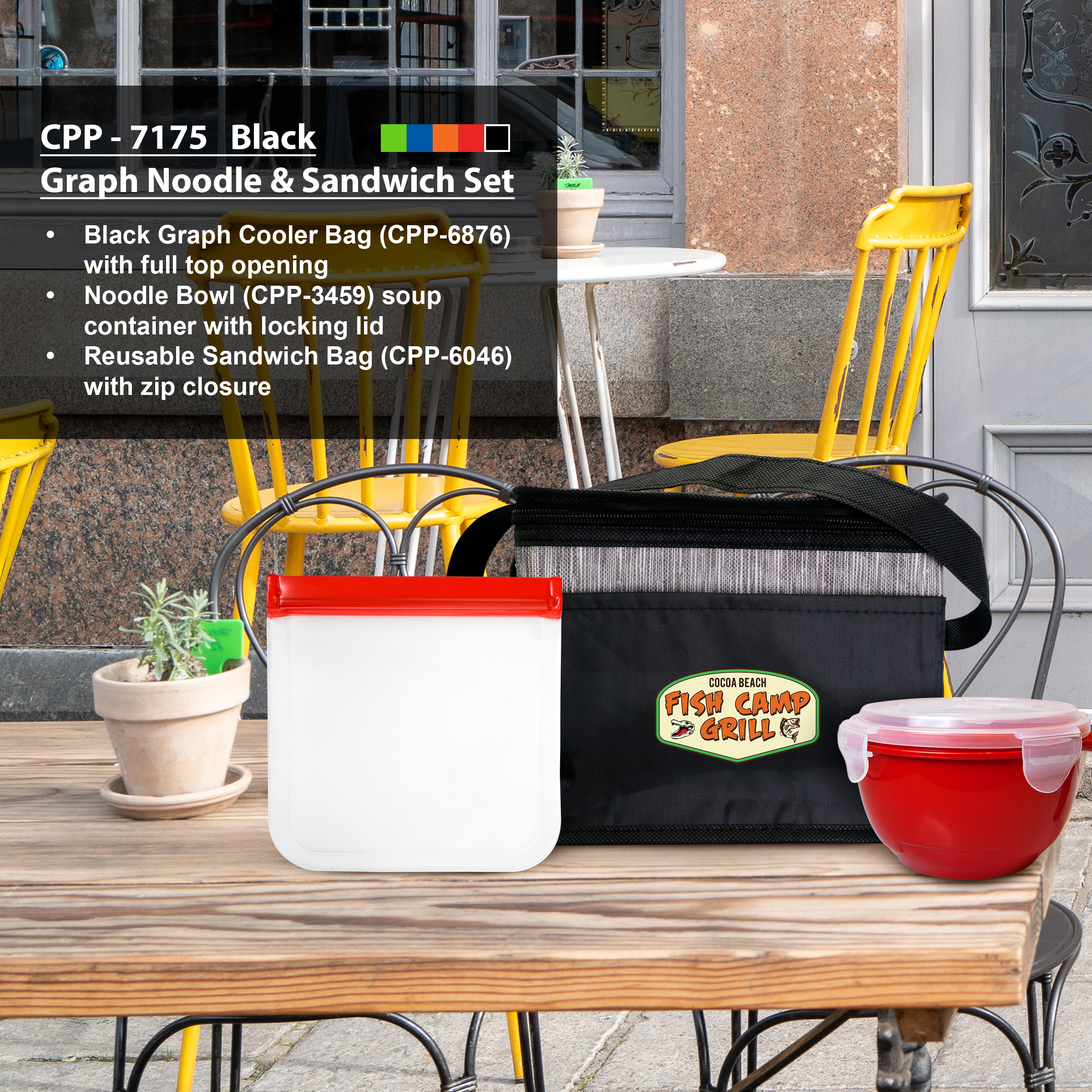 Black Graph Noodle & Sandwich Set 1