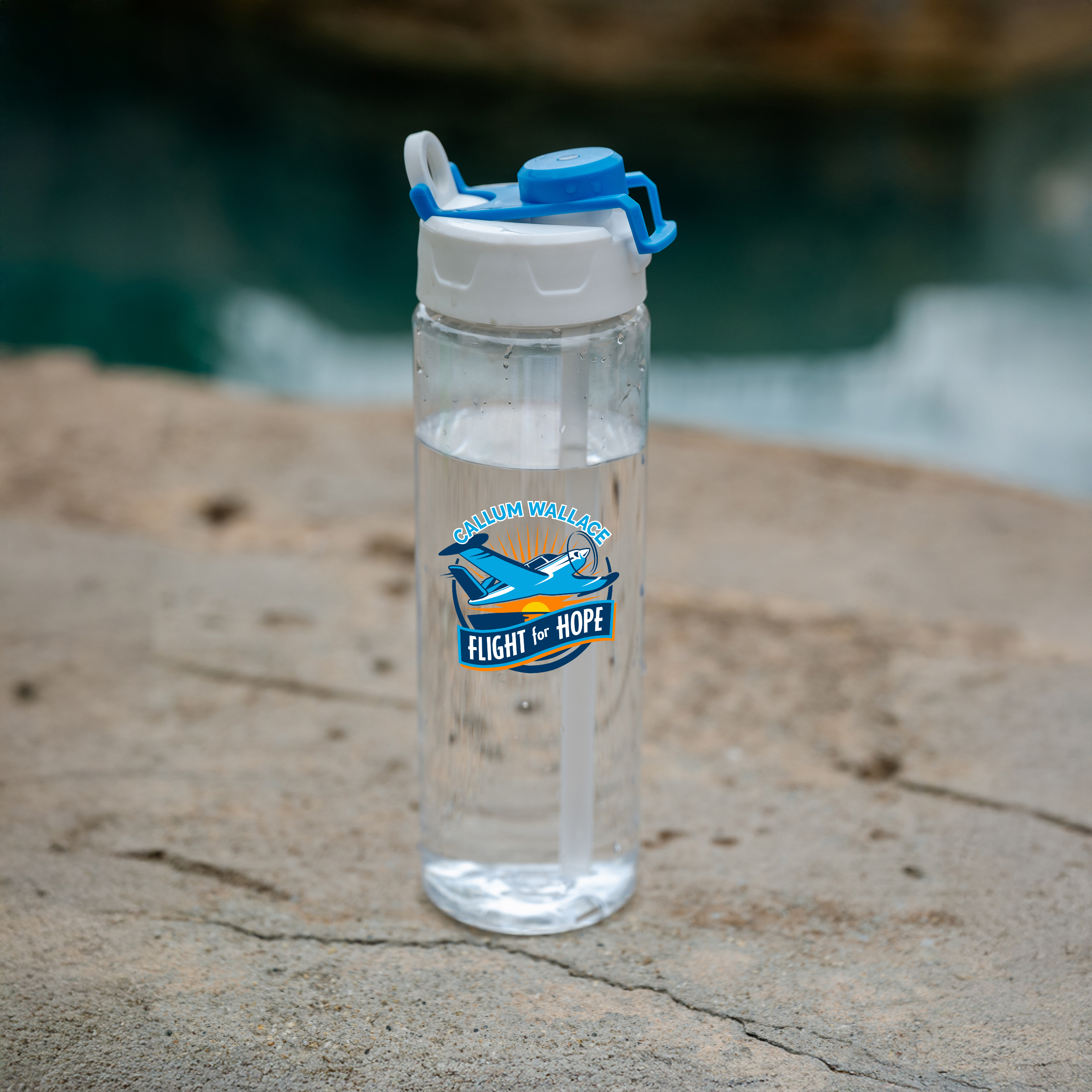 Two Tone Pop Up 24 oz. Recycled Bottle 1