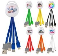 Full Color Vivid Dual Input 3-in-1 Charging Cable 1