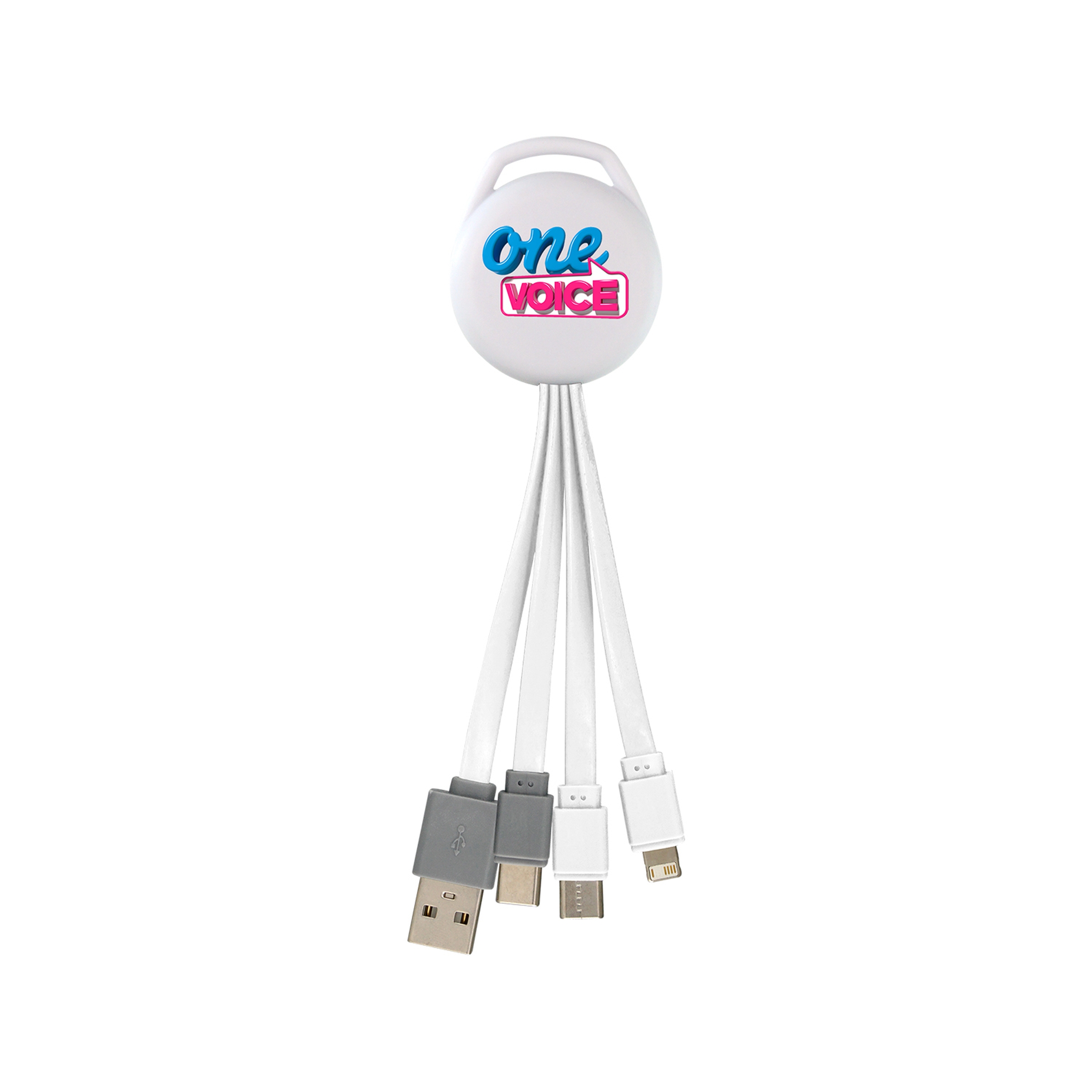 Full Color Vivid Dual Input 3-in-1 Charging Cable 1