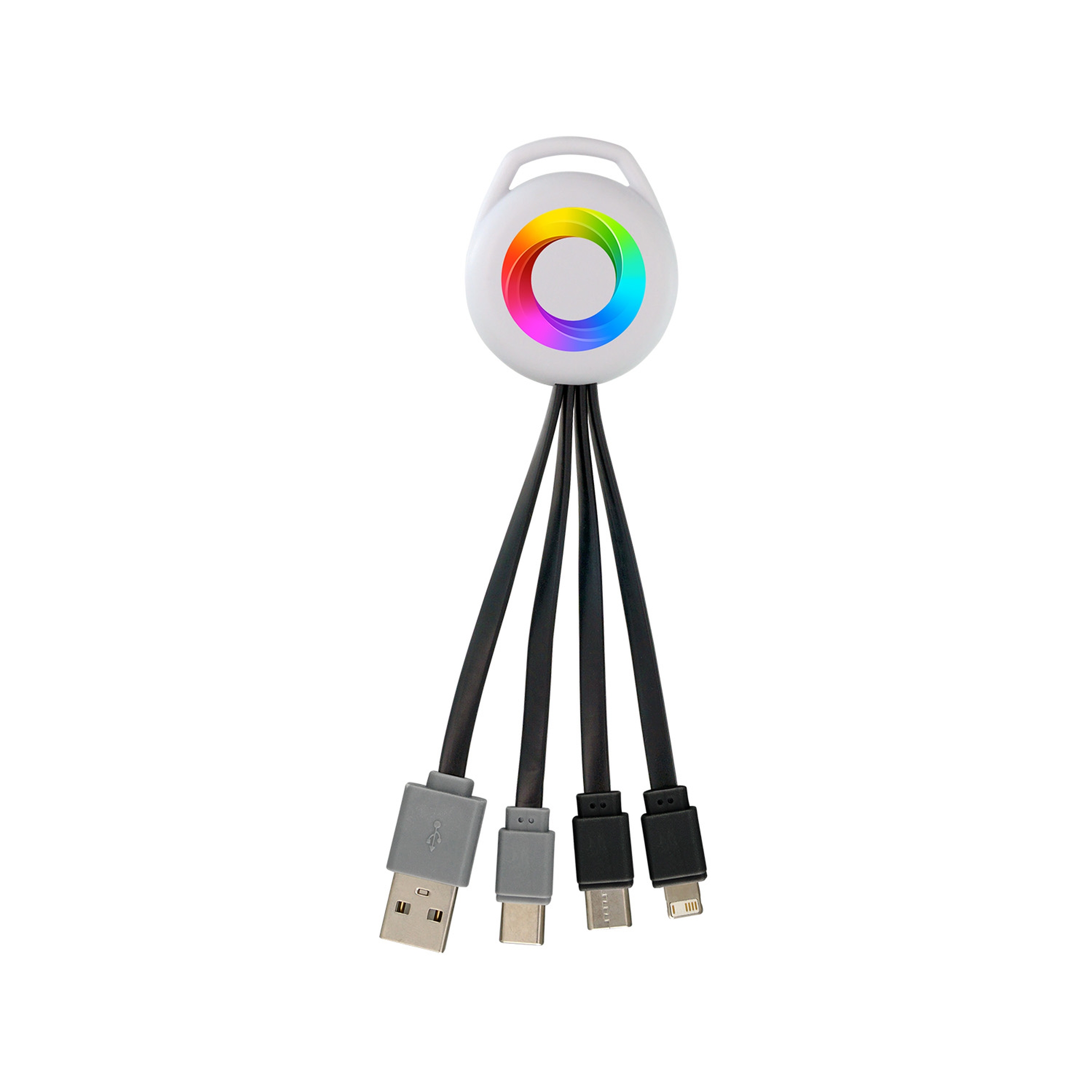 Full Color Vivid Dual Input 3-in-1 Charging Cable 1