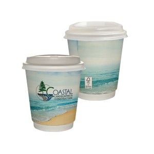 10 oz. Full Color Seaside Insulated Paper Cup With Lid 1 10 oz. Full Color Seaside Insulated Paper Cup With Lid 1