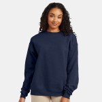 Hanes Eco Smart Crewneck Sweatshirt - Heather Navy Blue Hanes Eco Smart Crewneck Sweatshirt - Heather Navy Blue