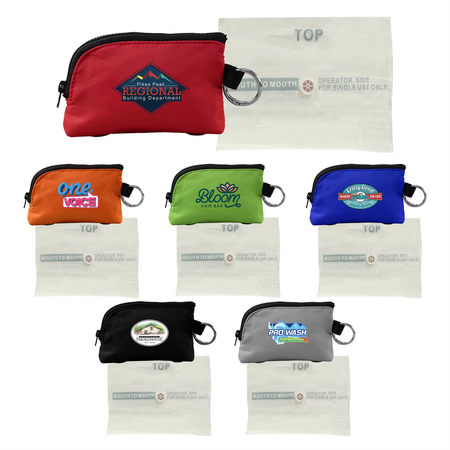 Zip Around CPR Face Shield Set 1