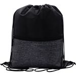 X Line Drawstring Backpack - Black-Blank X Line Drawstring Backpack - Black-Blank