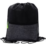 X Line Drawstring Backpack - Green-Blank X Line Drawstring Backpack - Green-Blank