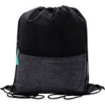 X Line Drawstring Backpack - Mint-Blank X Line Drawstring Backpack - Mint-Blank