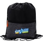X Line Drawstring Backpack - Orange X Line Drawstring Backpack - Orange