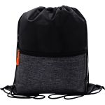 X Line Drawstring Backpack - Orange-Blank X Line Drawstring Backpack - Orange-Blank