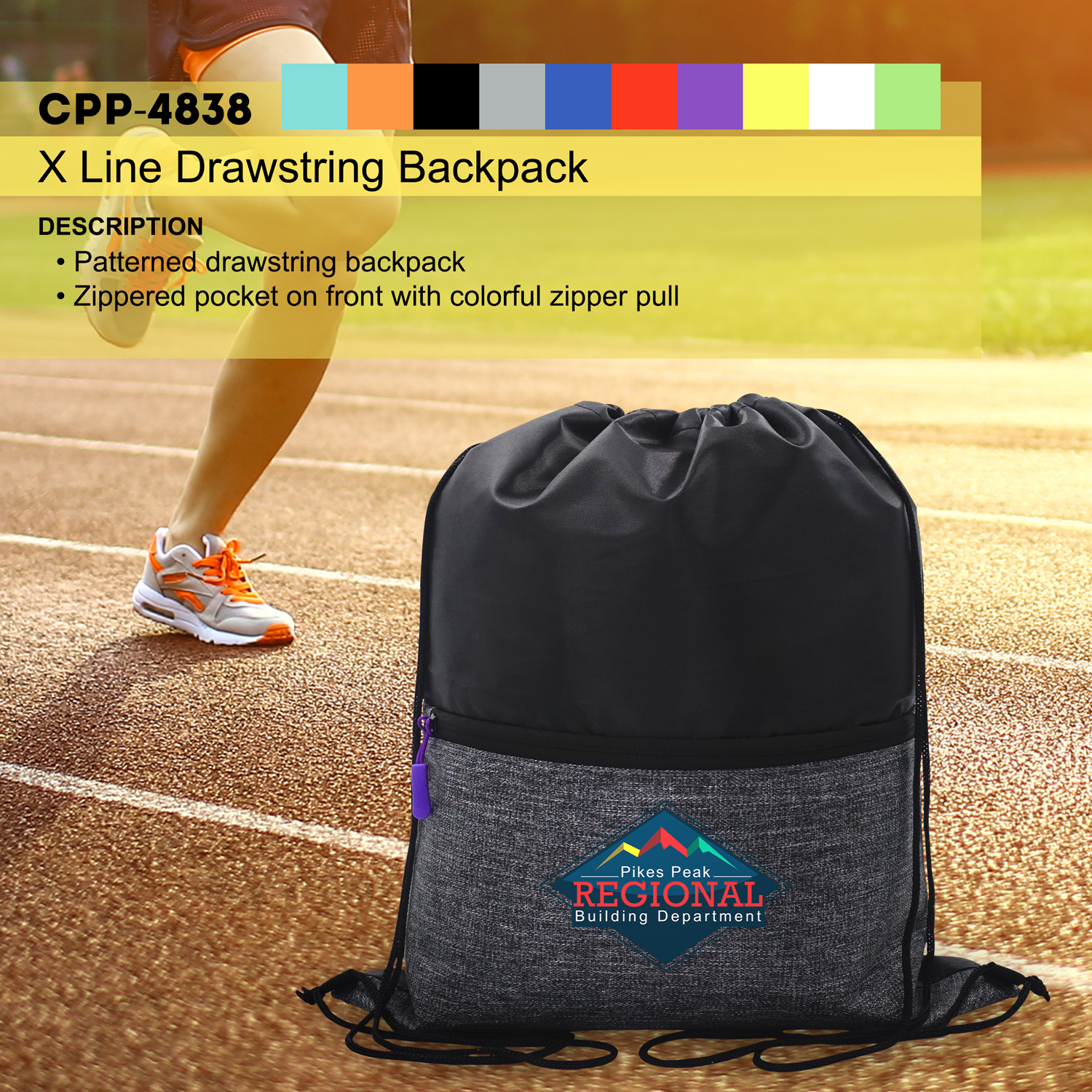 X Line Drawstring Backpack 1