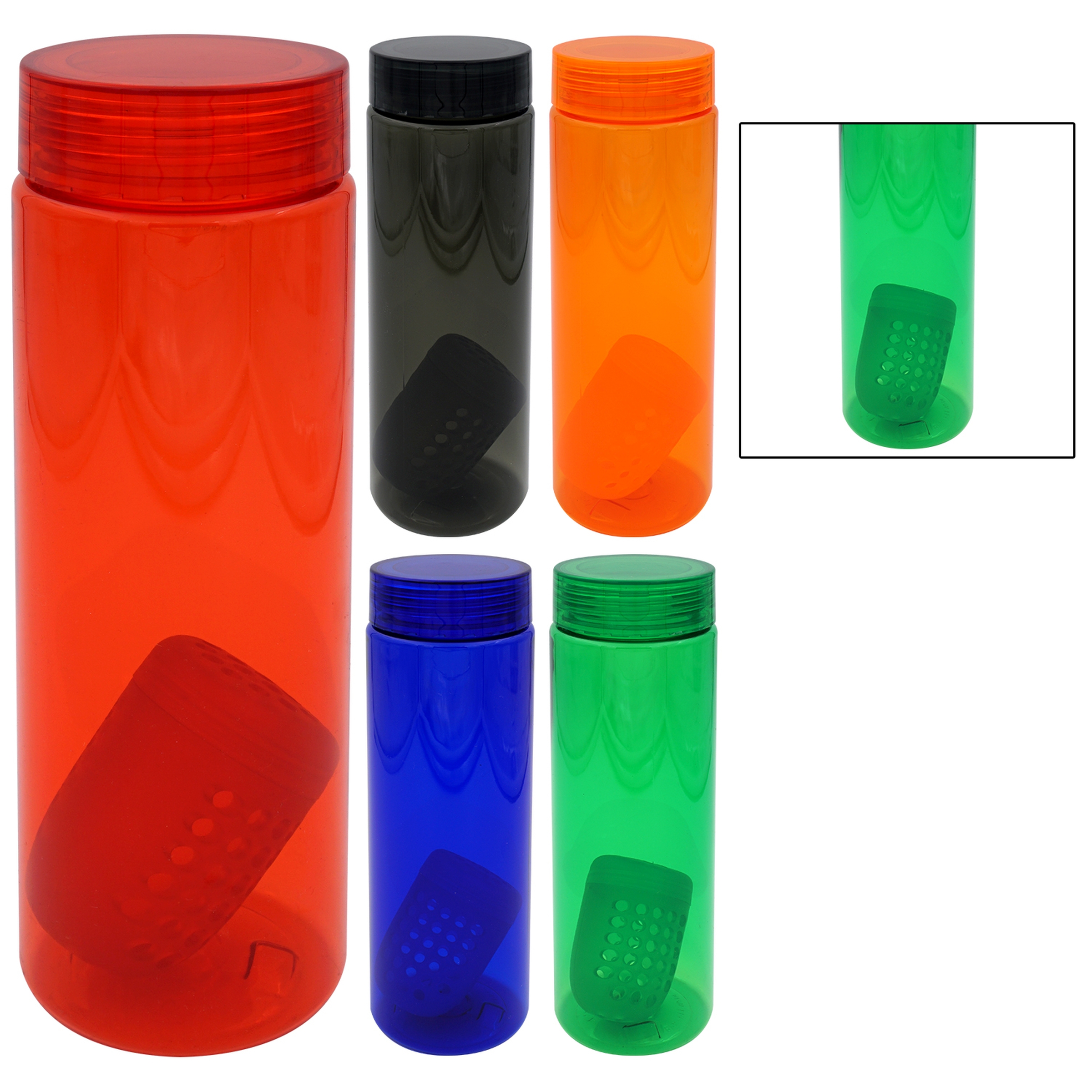 Clear View 24 oz. Colorful Bottle with Floating Infuser 1