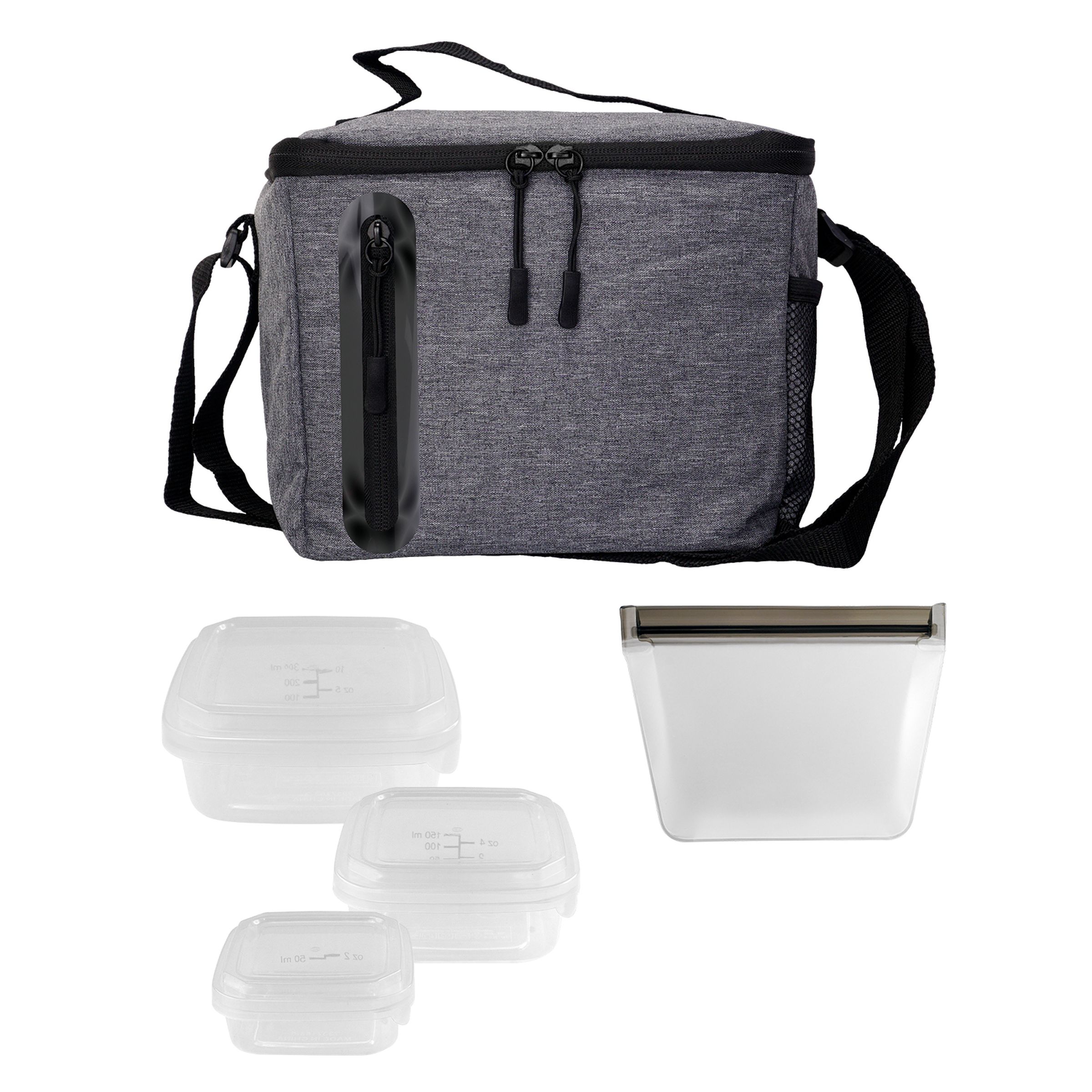 Portion Control & Food Bag Oval Cooler Lunch Set 1