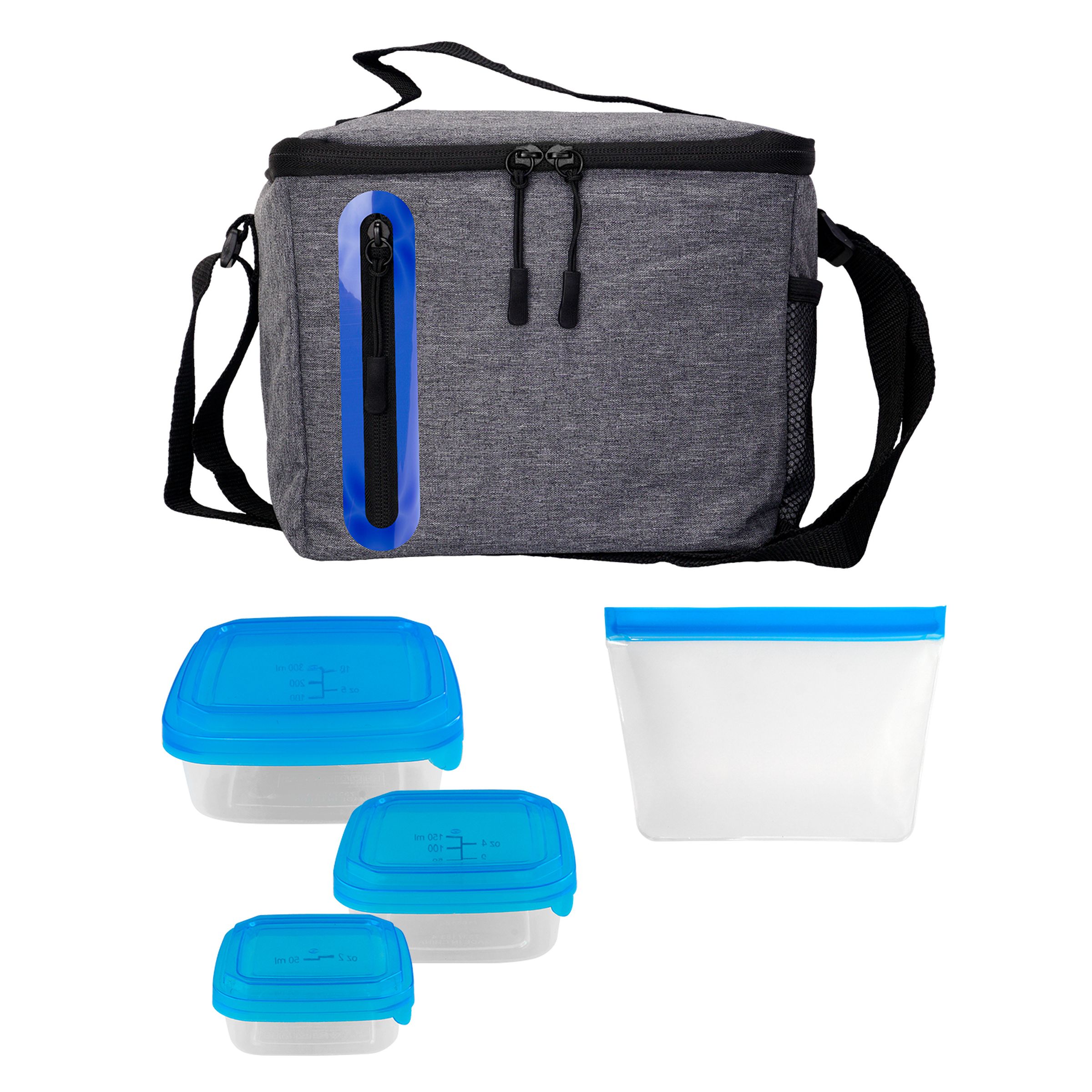 Portion Control & Food Bag Oval Cooler Lunch Set 1
