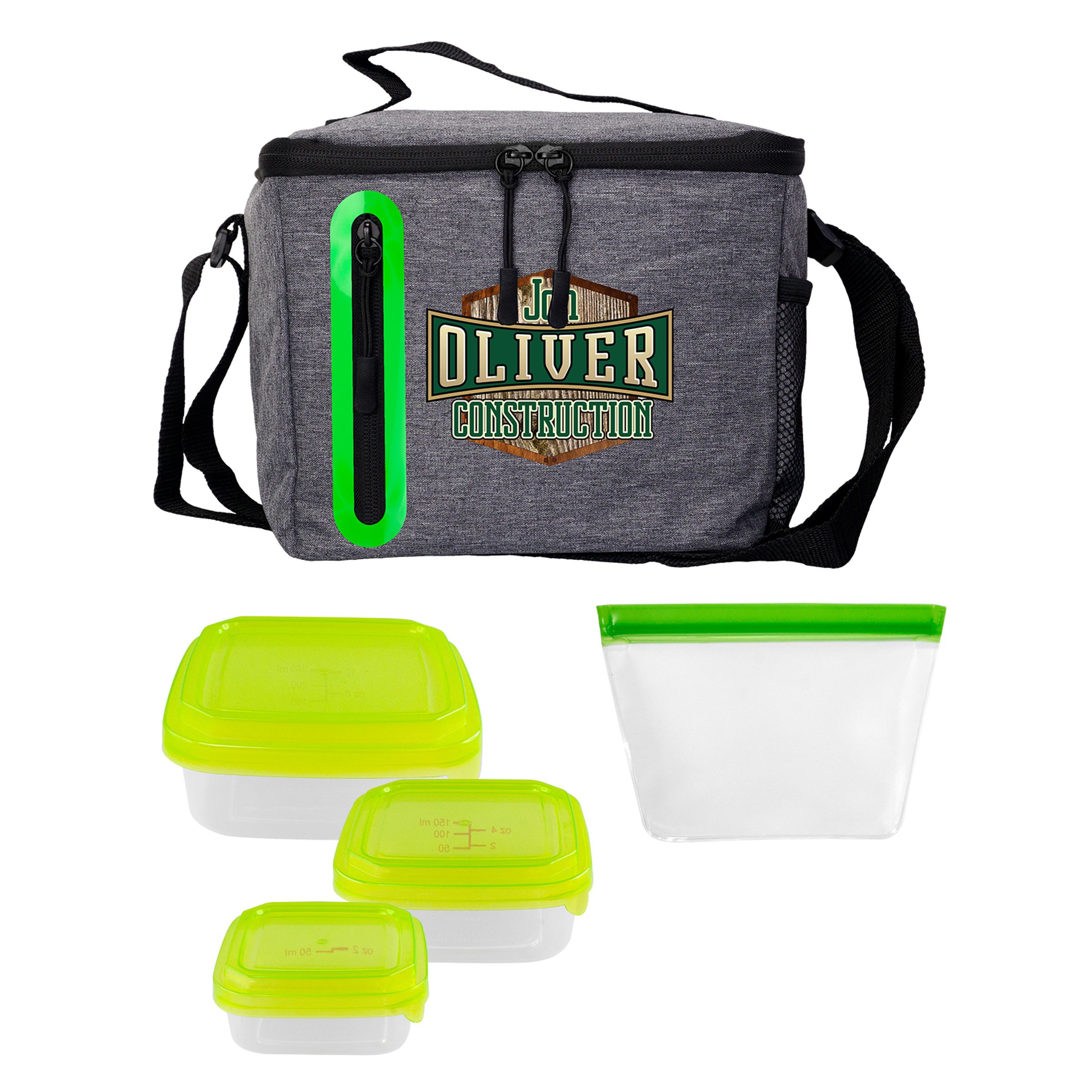 Portion Control & Food Bag Oval Cooler Lunch Set 1