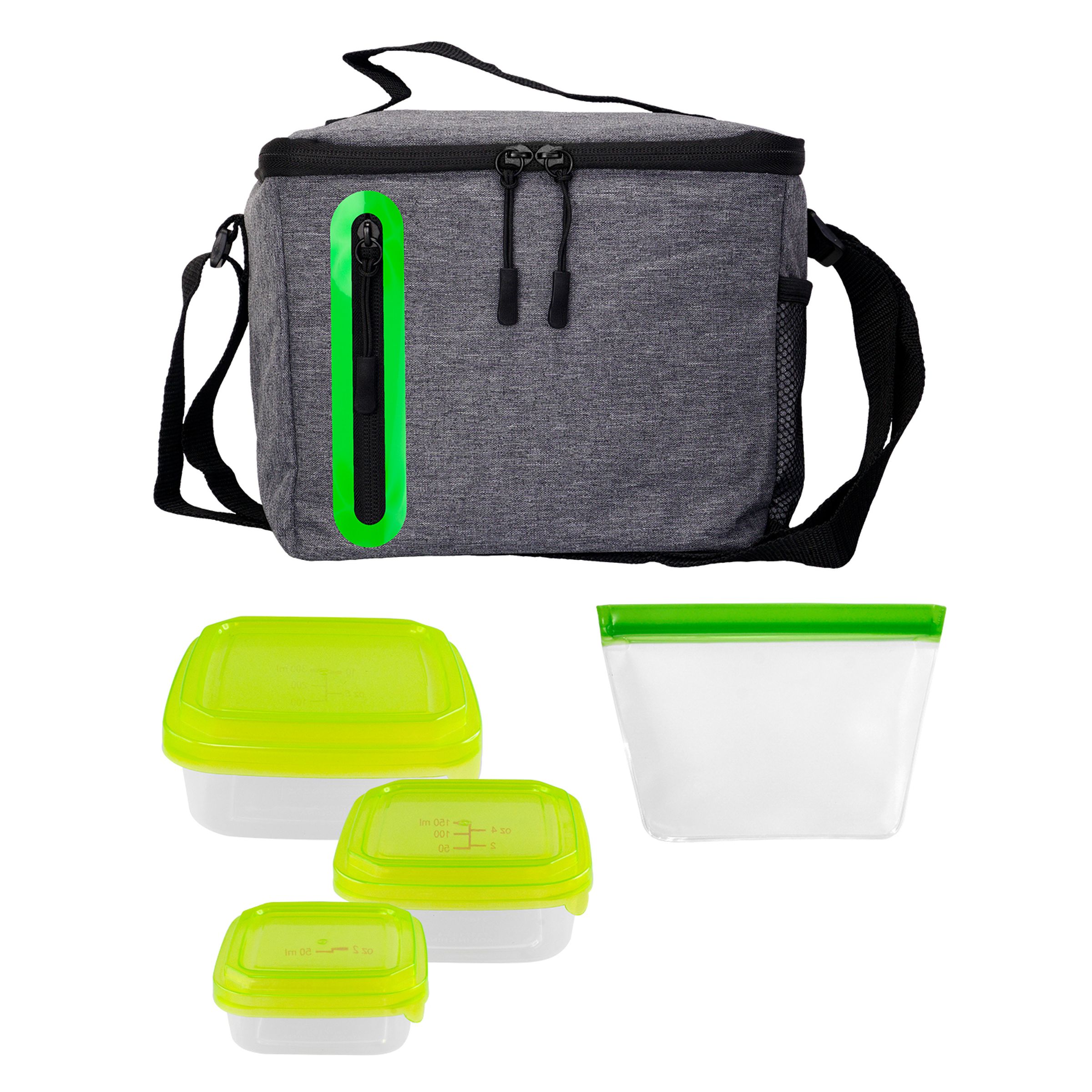 Portion Control & Food Bag Oval Cooler Lunch Set 1