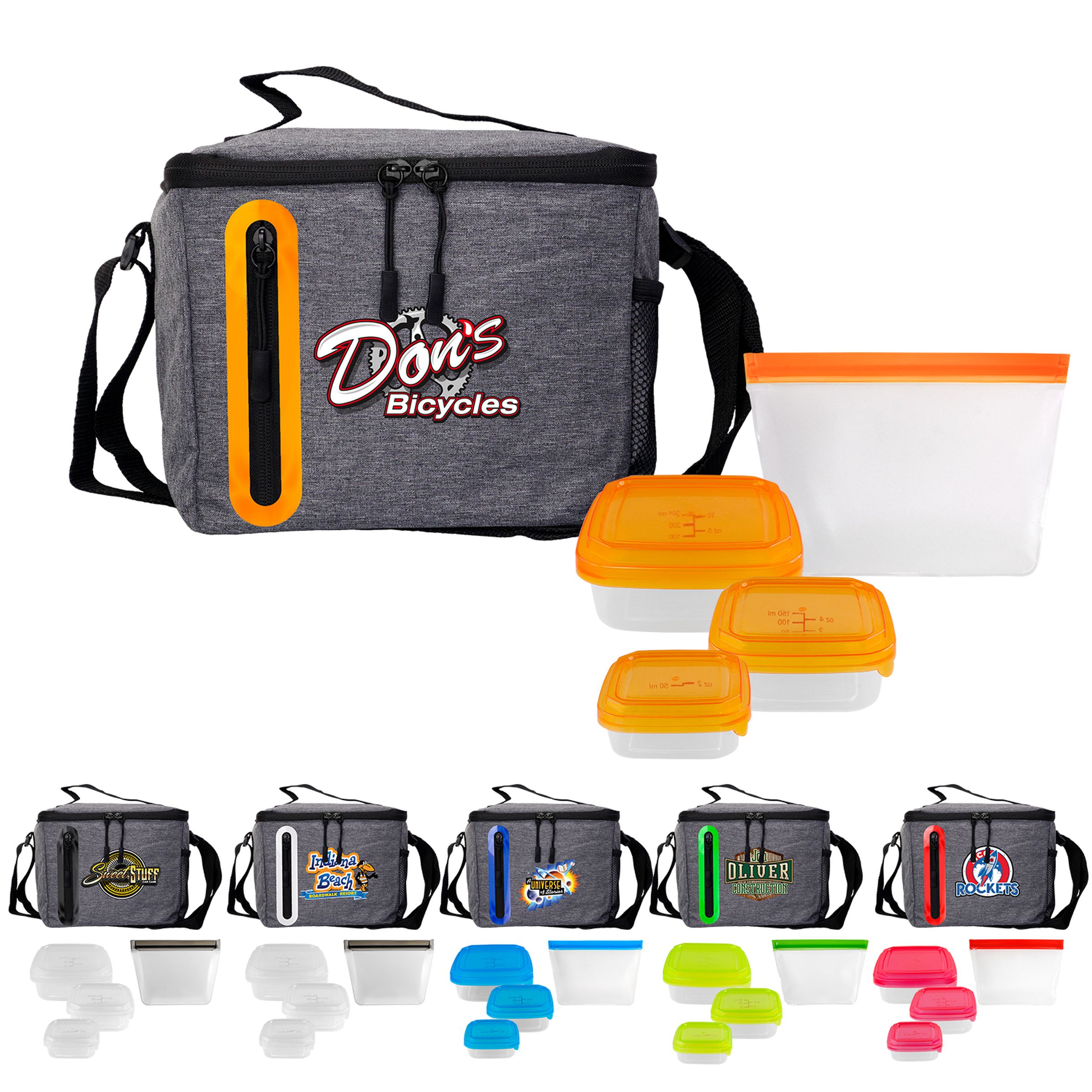 Portion Control & Food Bag Oval Cooler Lunch Set 1