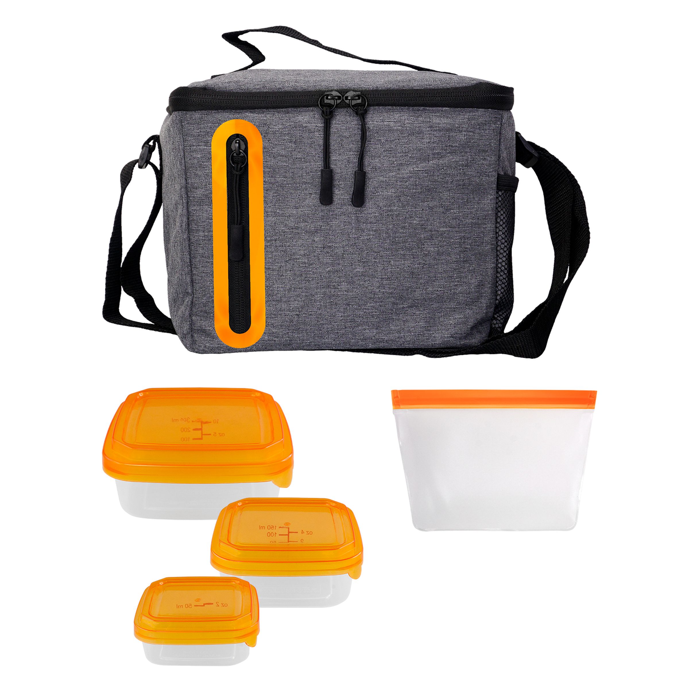 Portion Control & Food Bag Oval Cooler Lunch Set 1