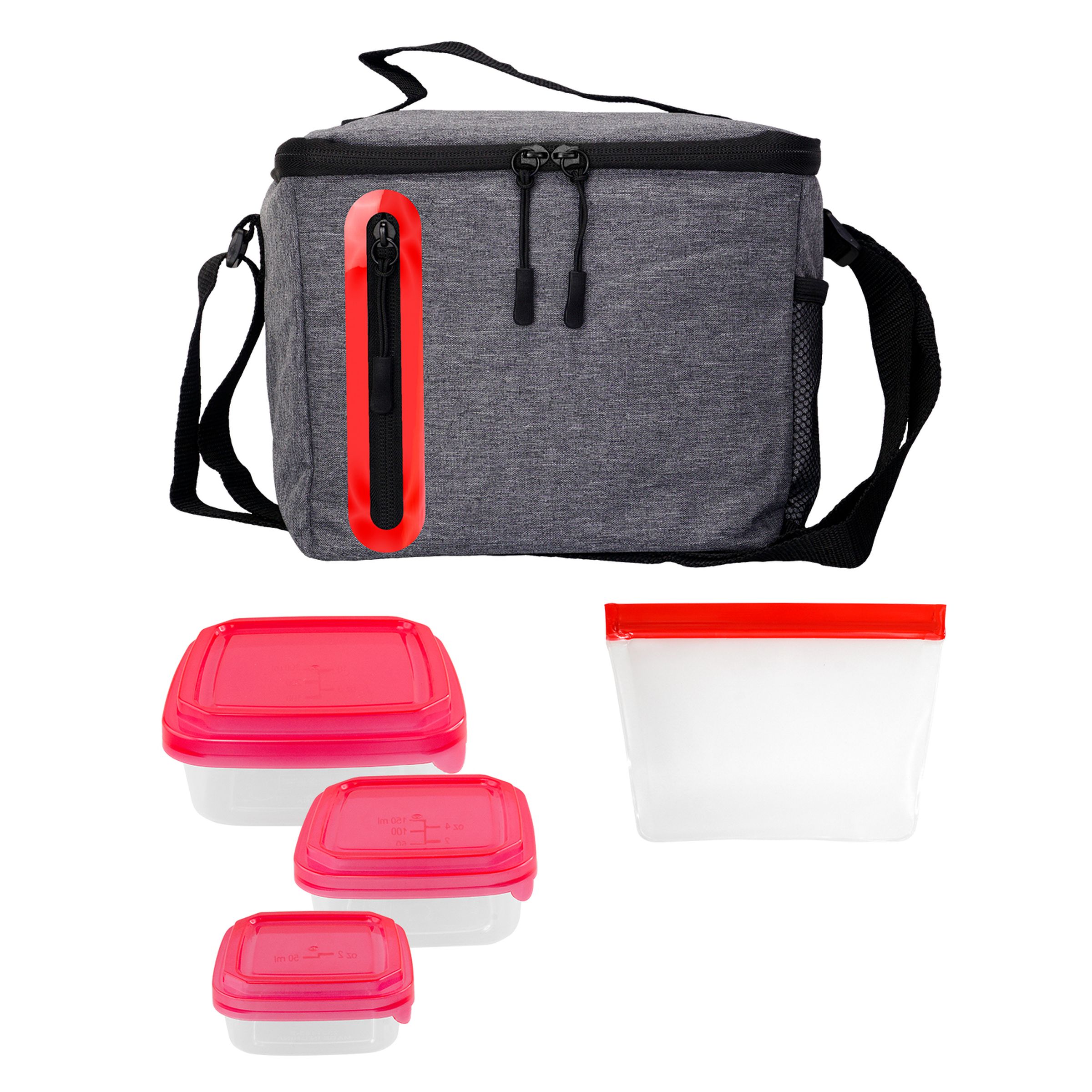 Portion Control & Food Bag Oval Cooler Lunch Set 1